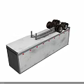 White Cargo Trailer With Stained Metal Surface And Dual Wheels