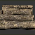 Natural Stacked Wooden Logs With Rich Texture And Solid Material For Decorative Projects