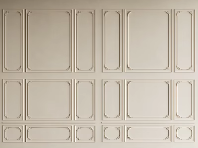 French Line Gypsum Line Carved Gypsum Line Carved Background Wall Gypsum Component French Background Wall 3d model