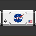 White NASA Technological Device Featuring American Flag And Control Interfaces On Gray Background