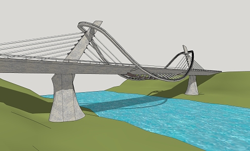 Modern Bridge 3d model