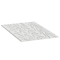 Light Ivory Square Rug Featuring Modern Wave Pattern And Textured Design For Home Decor 3d model
