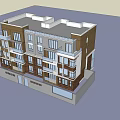 Modern Multi Storey Residential Building With Balconies And Glass Windows