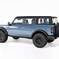 Blue Off Road SUV With Rugged Exterior Design Black Wheels And Modern Styling