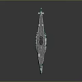 Camouflage Military Boat With Green White Pattern And Deck Antenna Design
