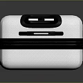 Stylish Modern White Travel Suitcase With Retractable Handle And Rolling Wheels