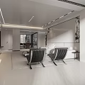 Modern Living-Dining Room Interior Design With Sofa Coffee Table TV Wall and Pendant Lights