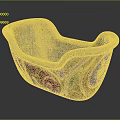 Children's Bathtub with Colorful Decorative Patterns and Curved Smooth Design