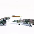 Two Military Fighter Jets With Camouflage Paint And Detailed Design