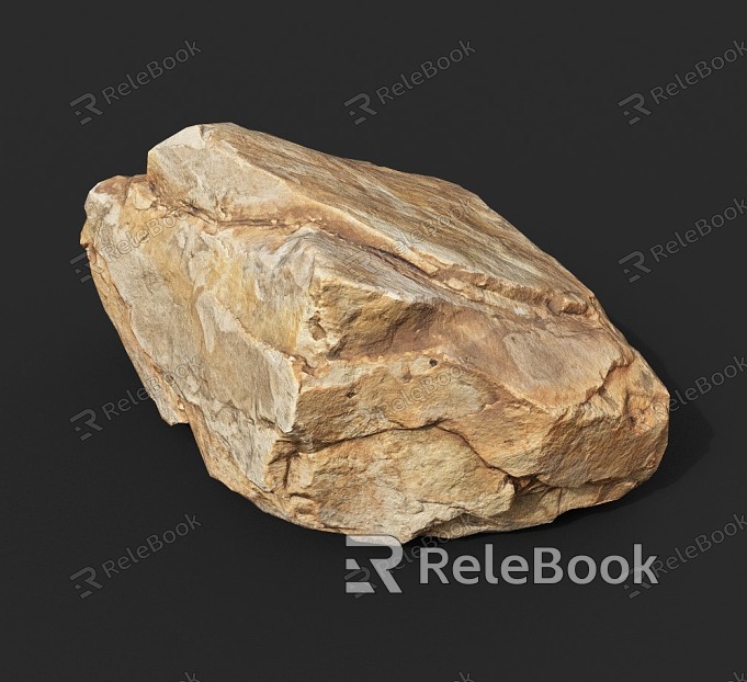 Rock Block Stone Natural Landscape model