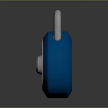 Blue Padlock With Silver Shackle Arrow Symbol And Round Body Design