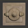 Ornate Carved Stone Vase With Decorative Handles On Two Tiered Square Pedestal Base