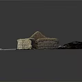 3D Model Of Terrain With Stone Structures And Textured Ground