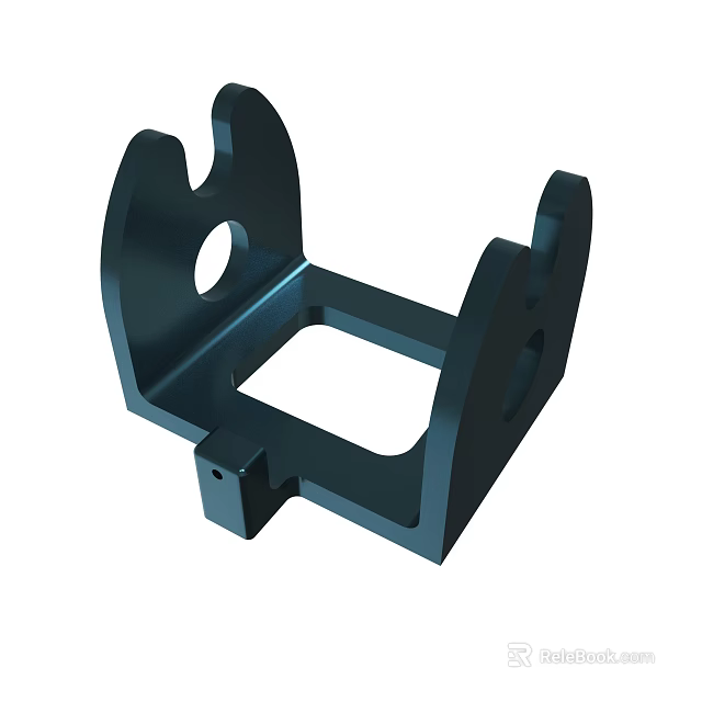 Industrial Metal Mechanical Bracket Part with Symmetrical Holes and Frame Structure 3d model 