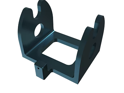 Industrial Metal Mechanical Bracket Part with Symmetrical Holes and Frame Structure 3d model