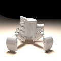Smart Robot With Multi Legged Mechanical Structure And White Exterior Design 3d model
