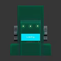 Detailed Green Mechanical Device With Gears And Control Panel 3D Rendering 3d model