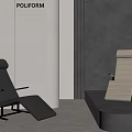 Poliform Modern Lounge Chairs In Black And Beige For Contemporary Interior Settings