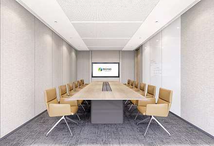 Modern Meeting Room Meeting Table and Chair 3d model
