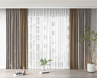 Modern Curtains 3d model