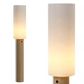 Modern Wooden Floor Lamp With Fabric Shade And Soft Ambient Lighting For Home Decor