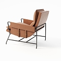 Single Sofa Leisure Chair Single Chair Leather Chair 3d model