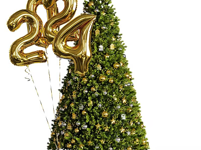 American Christmas Tree Decoration 3d model