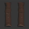 Stylish Brown Leather Boots With Ruched Shaft And Wedge Heel Design