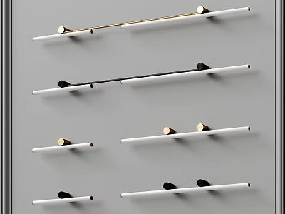Sleek Modern Wall Lamps In Black White And Gold For Home Indoor Wall Decoration 3d model