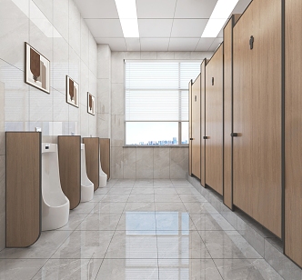 Public toilet Modern toilet 3d model