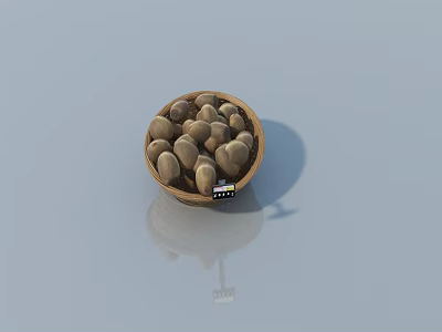 Commercial Display Equipment Wooden Bowl For Nuts Presentation In Retail 3d model