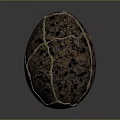 Dark Brown Gold Sphere Daily Necessities with Net Wrapped Cracked Texture Surface 3d model