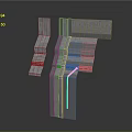 3D Rendered SECTORS Equipment Featuring Blue Panels And Vertical Structure Design