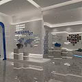 Modern Exhibition Hall Interior With The World Of Display And Photo Wall Design