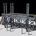 Industrial Heavy Duty Equipment With Steel Frame Support Structure And Multiple Vertical Columns