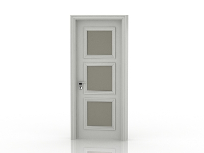 Jianou solid wood door interior door 3d model