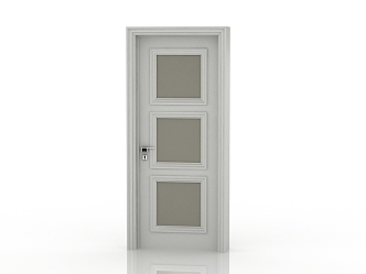 Jianou solid wood door interior door 3d model