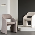 Modern Fabric Single Chair 3d model