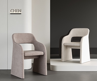 Modern Fabric Single Chair 3d model