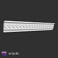 White Decorative Molding With Circular Patterns For Interior Wall Decoration