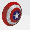 Inflatable Shield Design With Red White Blue Rings And Central White Star