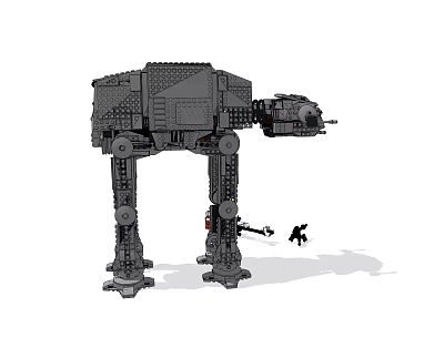 Building Block AT-AT Walker Model With Detailed Legs And Mini Figure 3d model Building Block AT-AT Walker Model With Detailed Legs And Mini Figure 3d model