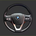 BMW Car Steering Wheel Automotive Part With Control Buttons Leather Trim And Logo