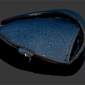 Fashionable Blue Leather Eyeglass Case With Textured Surface For Daily Use