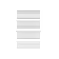 White Architectural Decorative Moldings With Classic Design And Smooth Surface Finish