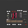 Practical Multi tiered Clothing Rack With Hanging Coats Folded Clothes Shoes And Storage Boxes