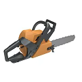 Professional Electric Chainsaw With Orange Black Design And Ergonomic Handle