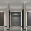 Luxurious Door Showroom Showcasing Various Styles With Decorative Frames Lighting And Elegant Floor