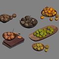 Fruit fruit plate ornaments 3d model