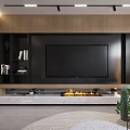 Modern Living Dining Room With Beige Curved Sofa Green Pillow Round Coffee Table And Dining Chairs